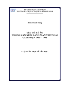 YẾU TỐ KỲ ẢO TRONG VĂN XUÔI LÃNG MẠN Việt Nam GIAI ĐOẠN 1930 1945