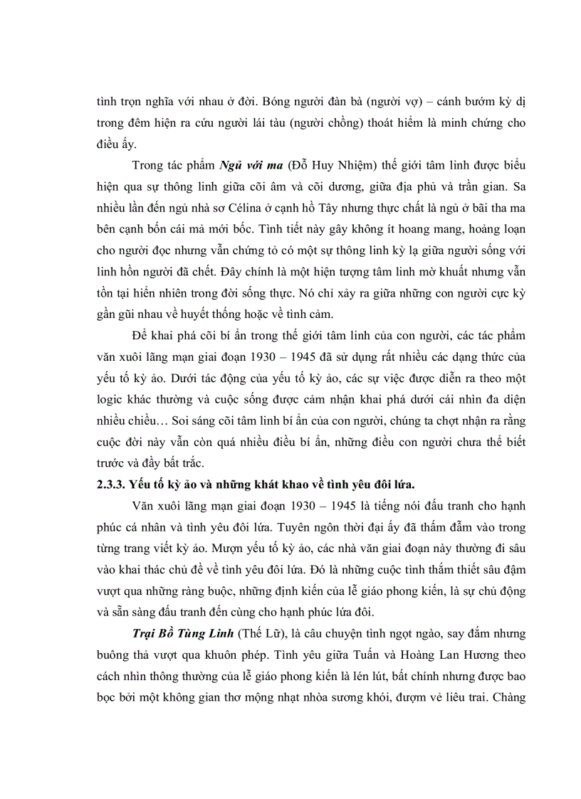 image for page YẾU TỐ KỲ ẢO TRONG VĂN XUÔI LÃNG MẠN Việt Nam GIAI ĐOẠN 1930 1945