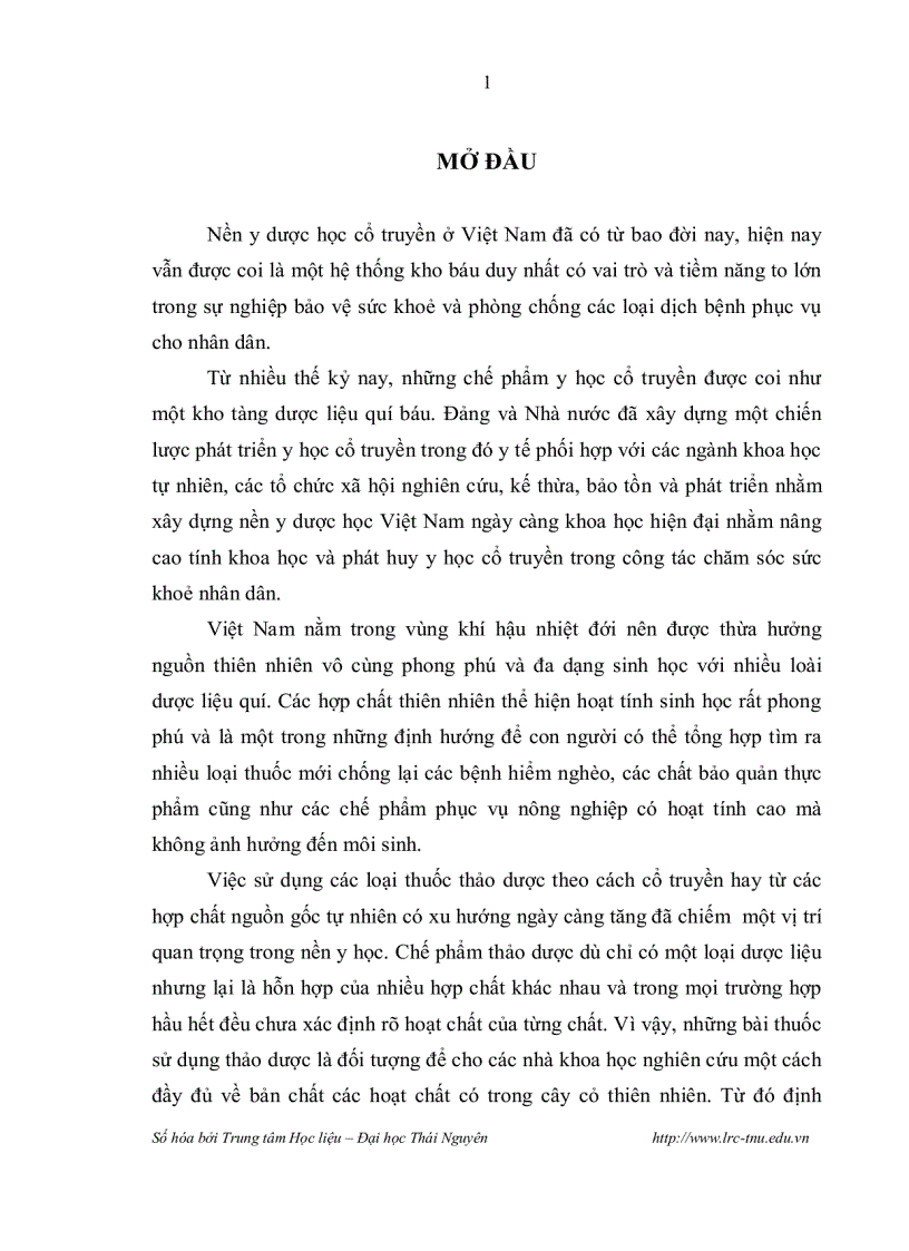 image for page Bước đầu nghiên cứu thành phần hoá học của lá cây đơn tướng quân syzygium formosum wall họ myrtaceae ở thái nguyên