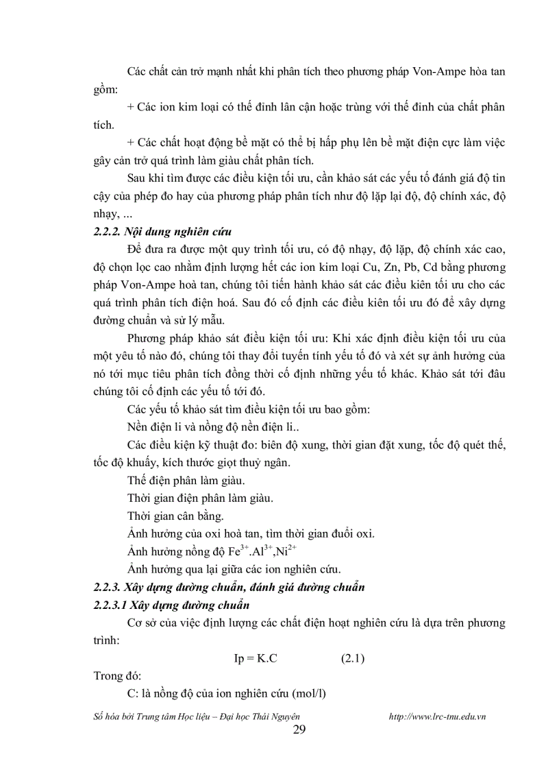 image for page Khảo sát nghiên cứu xác định hàm lượng các cation kim loại nặng trong nước thải và nước sinh hoạt bằng phương pháp von ampe hòa tan anot xung vi p