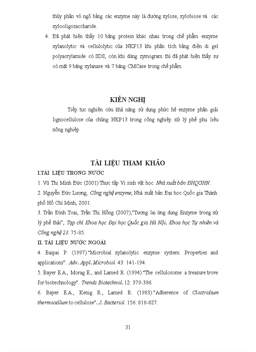 image for page Bước đầu nghiên cứu enzyme xylanolytic và cellulolytic từ một chủng vi khuẩn ưa nhiệt