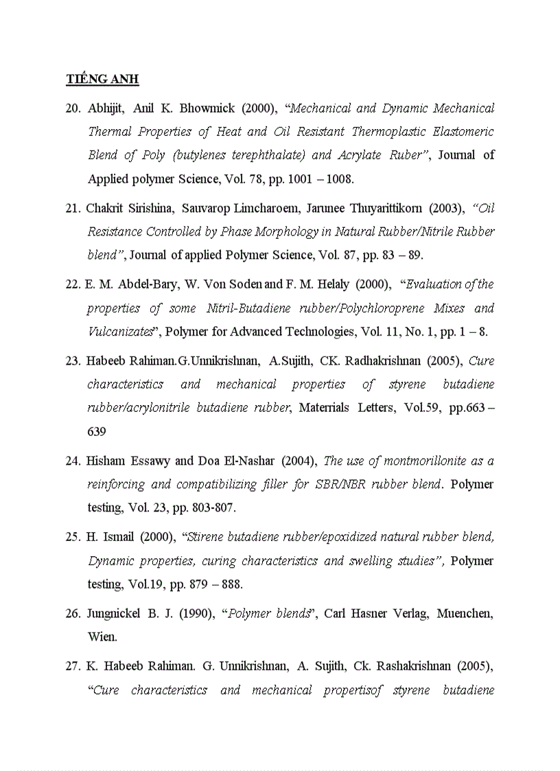 image for page Nghiên cứu chế tạo vật liệu cao su blend bền dầu mỡ và môi trường trên cơ sở cao su nitril butadiene nbr cao su cloropen cr và nhựa polyvinylclor