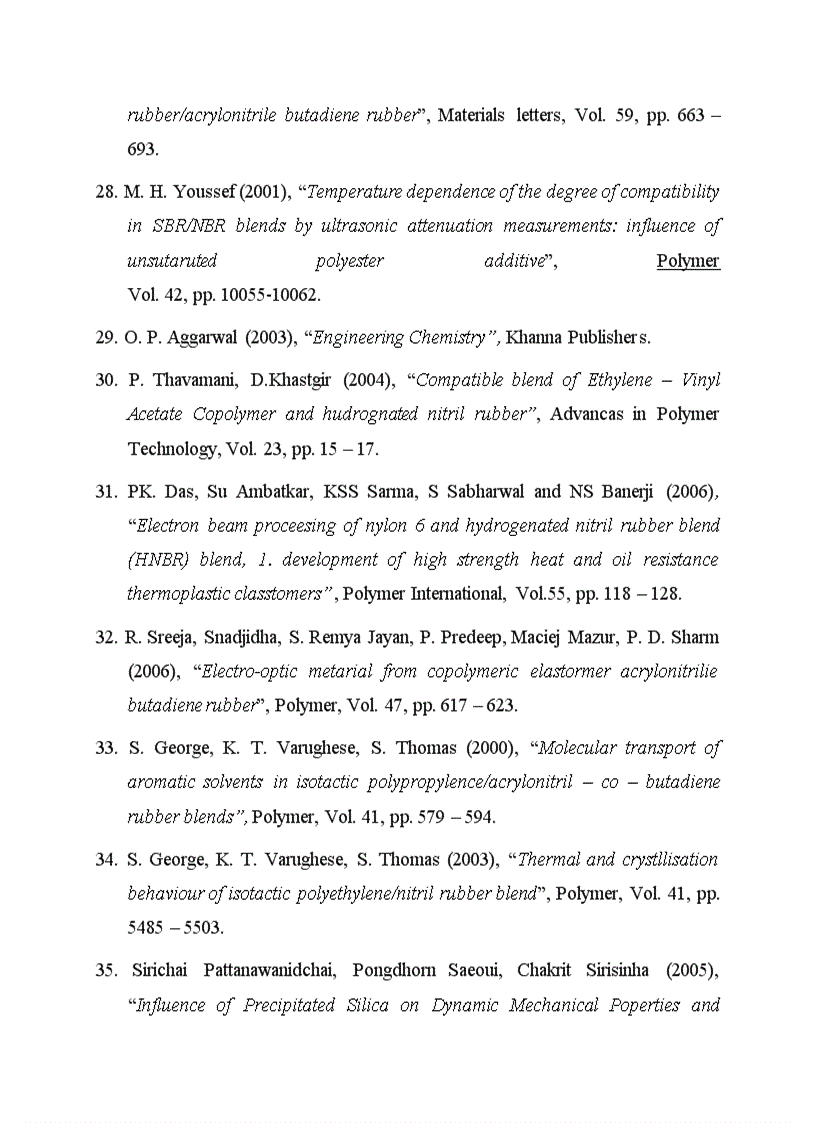 image for page Nghiên cứu chế tạo vật liệu cao su blend bền dầu mỡ và môi trường trên cơ sở cao su nitril butadiene nbr cao su cloropen cr và nhựa polyvinylclor