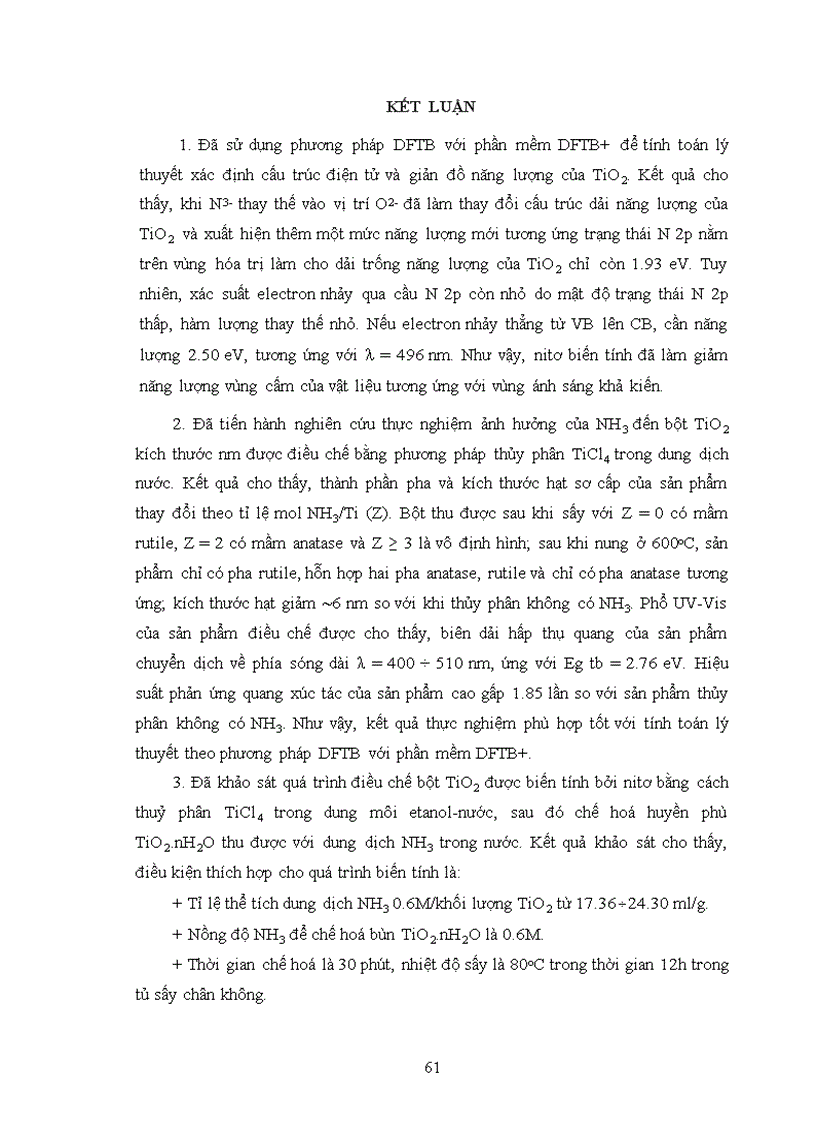 image for page Nghiên cứu điều chế khảo sát cấu trúc và tính chất của titan đioxit kích thước nano mét được biến tính bằng nitơ
