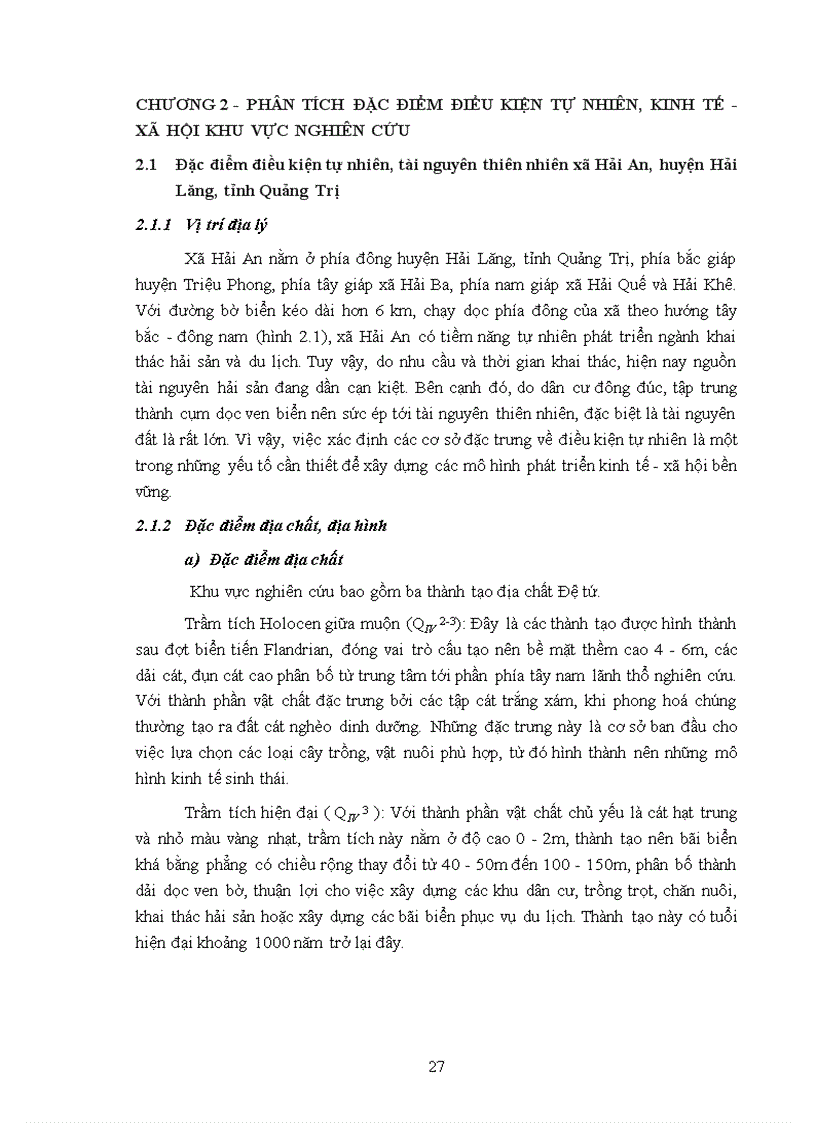 image for page Xác lập cơ sở khoa học địa lý phục vụ sử dụng hợp lý tài nguyên thiên nhiên khu vực ven biển huyện Hải Lăng tỉnh Quảng Trị