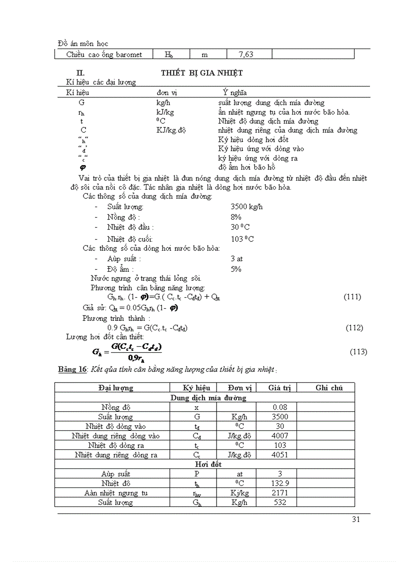 image for page Thiết kế hệ thống cô đặc dung dịch mía đường bằng hệ hai nồi xuôi chiều liên tục loại ống dài