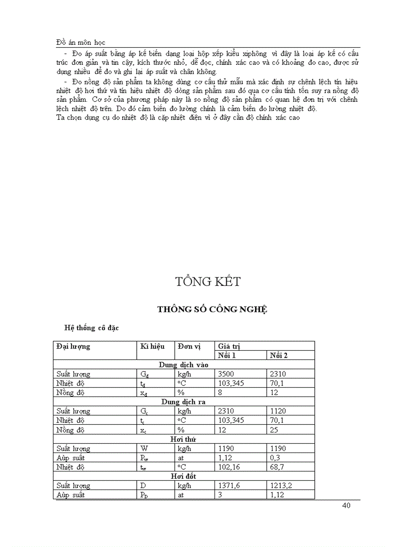 image for page Thiết kế hệ thống cô đặc dung dịch mía đường bằng hệ hai nồi xuôi chiều liên tục loại ống dài