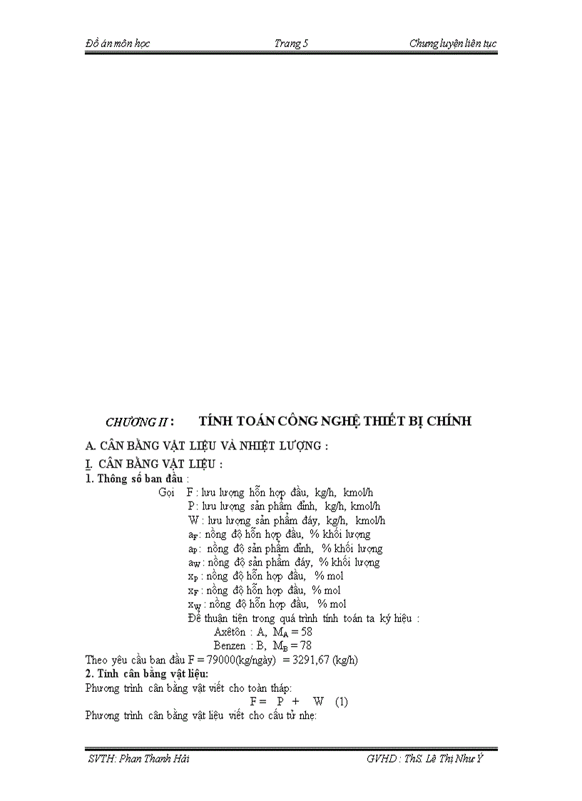 image for page Thiết kế hệ thống chưng cất hỗn hợp Benzen và Axêtôn