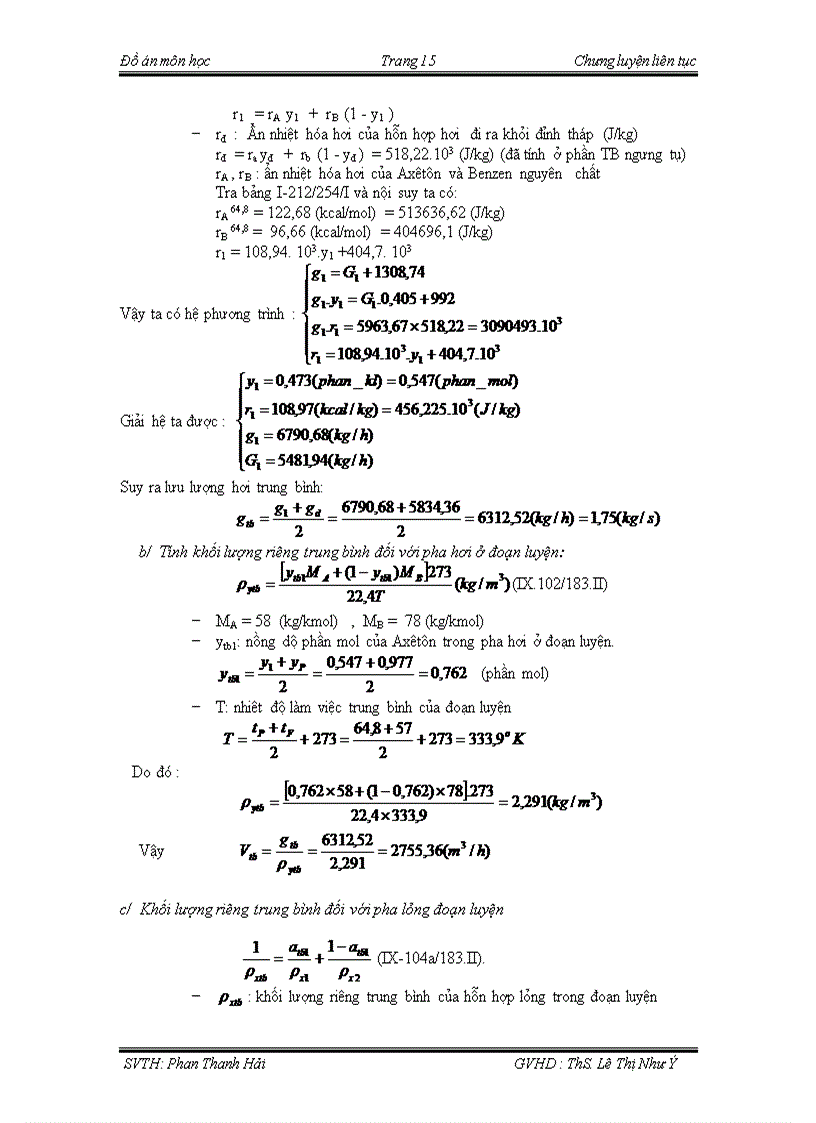 image for page Thiết kế hệ thống chưng cất hỗn hợp Benzen và Axêtôn