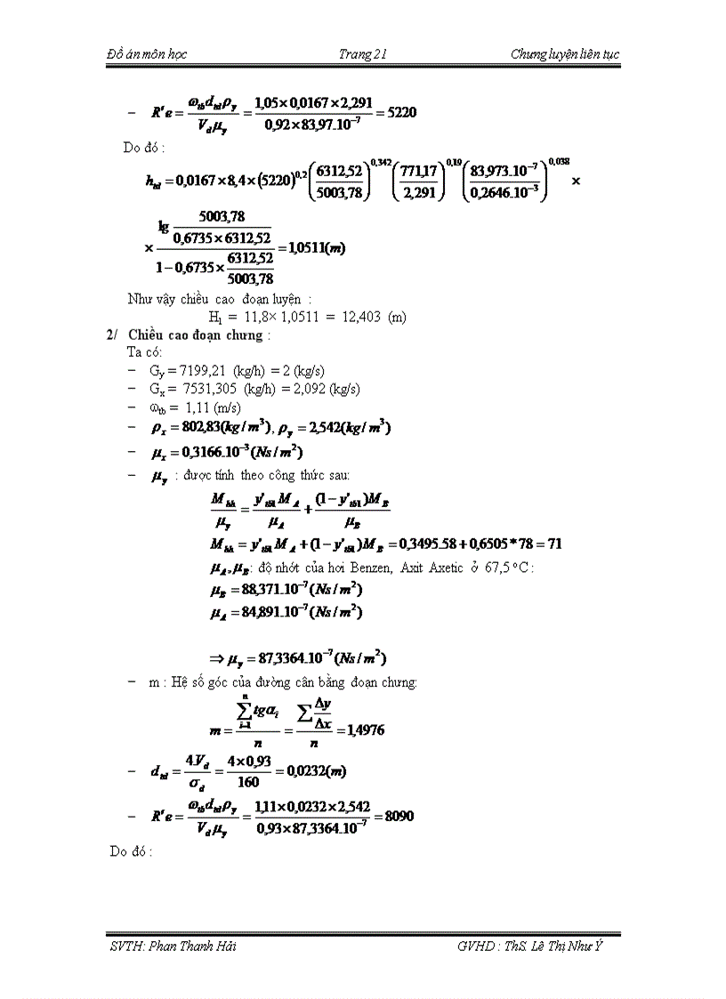 image for page Thiết kế hệ thống chưng cất hỗn hợp Benzen và Axêtôn
