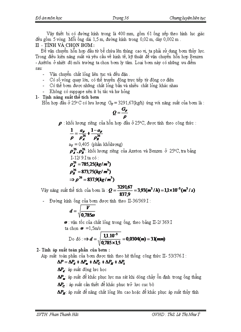 image for page Thiết kế hệ thống chưng cất hỗn hợp Benzen và Axêtôn