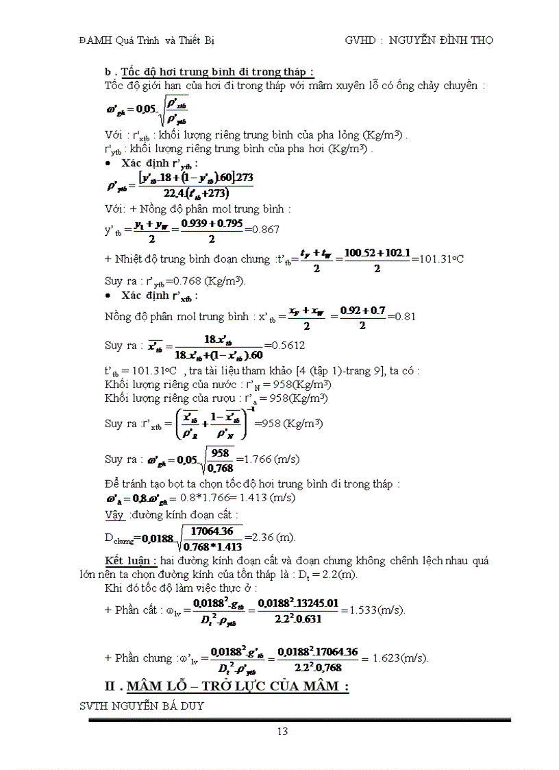 image for page Thiết kế tháp chưng cất hệ acid axetic Nước hoạt động liên tục với nâng suất 5m3 h có nồng độ 8 mol acid axetic