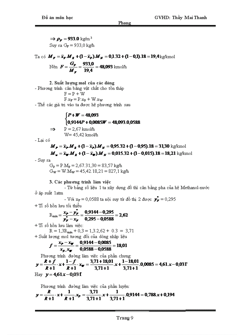 image for page Thiết kê tháp chưng cất methanol tinh khiết