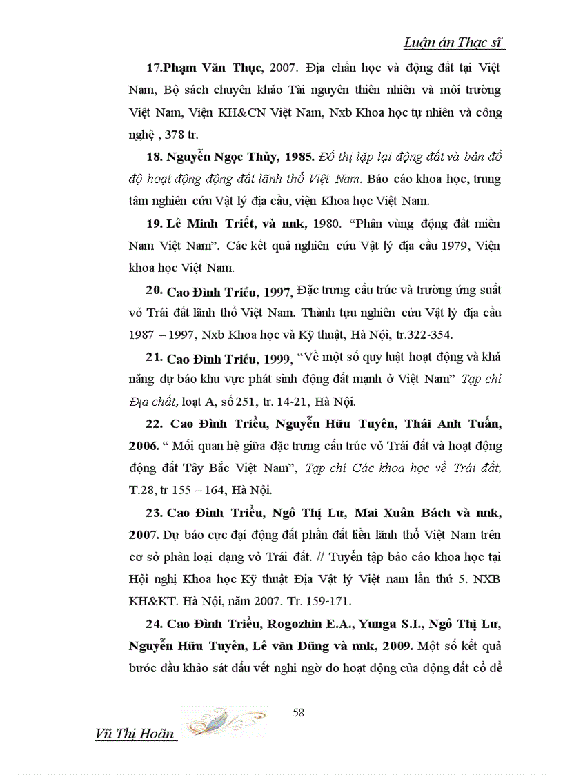 image for page Xây dựng sơ đồ khối và chương trình phân loại vỏ trái đất phục vụ dự báo động đất cực đại lãnh thổ việt nam