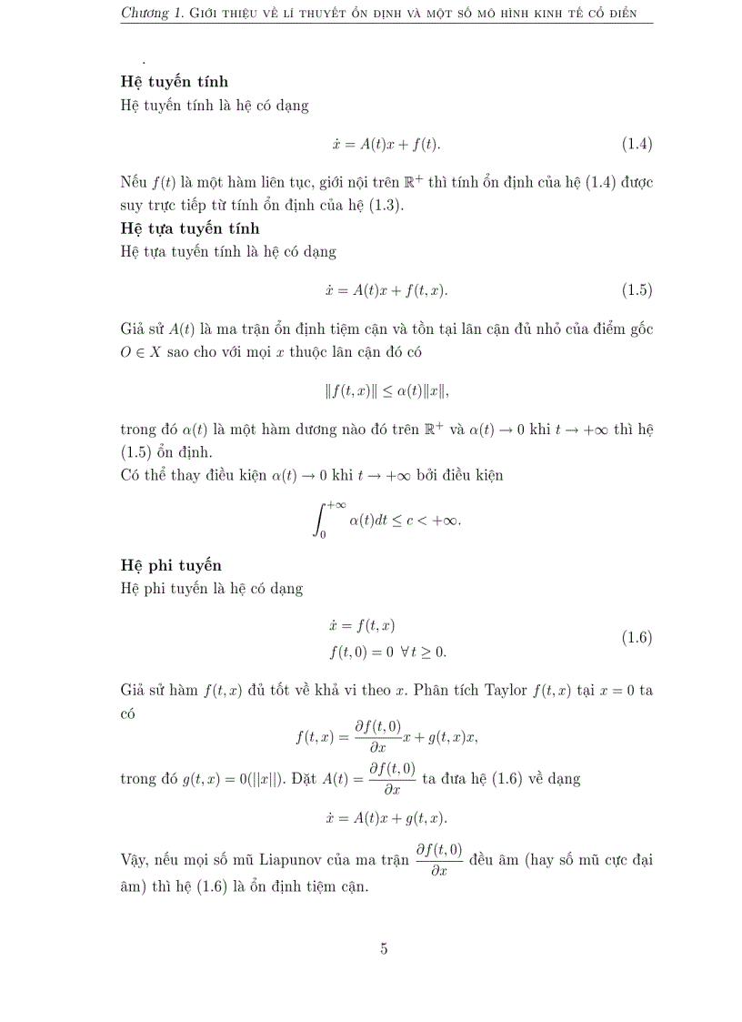 image for page Một số mô hình dạng vi phân sai phân trong kinh tế