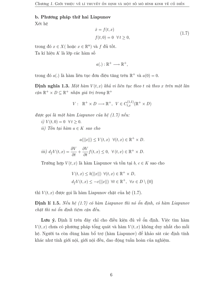 image for page Một số mô hình dạng vi phân sai phân trong kinh tế