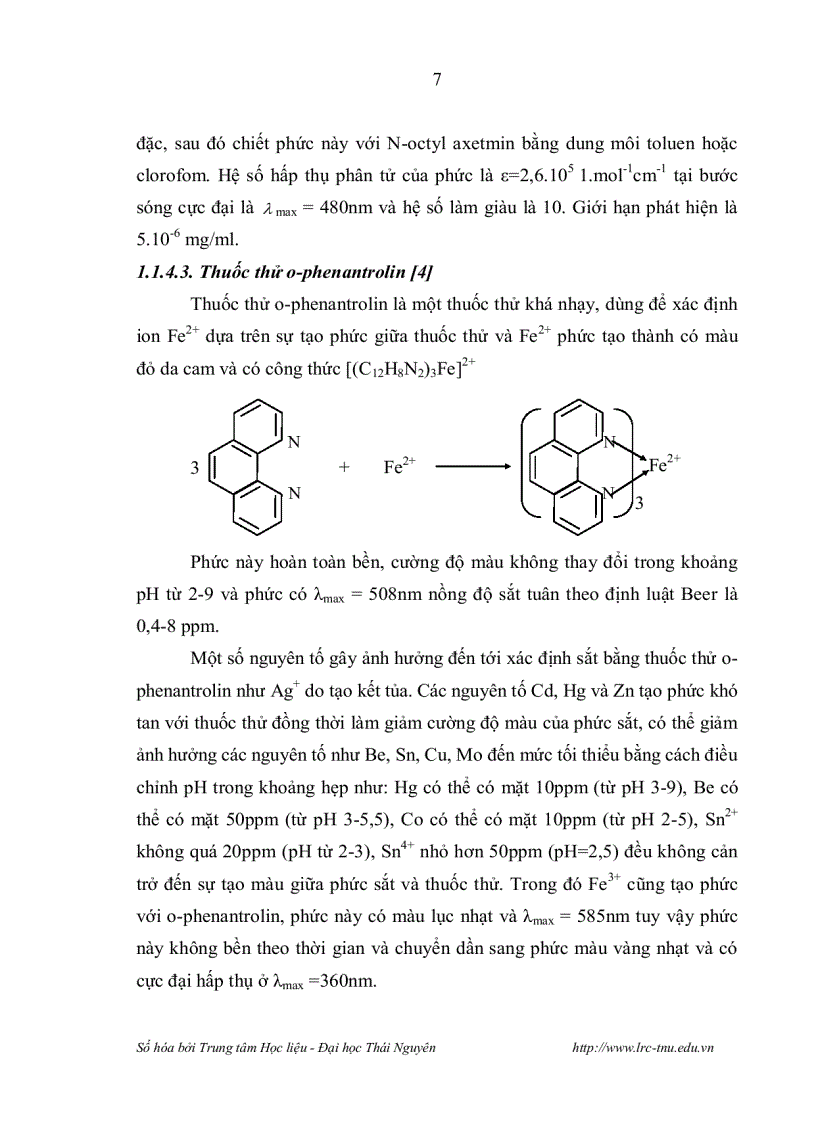 image for page NGHIÊN CỨU CHIẾT TRẮC QUANG SỰ TẠO PHỨC ĐA LIGAN TRONG HỆ 1 2 PYRIDYLAZO 2 NAPHTOL PAN 2 Fe III SCN VÀ ỨNG DỤNG PHÂN TÍCH