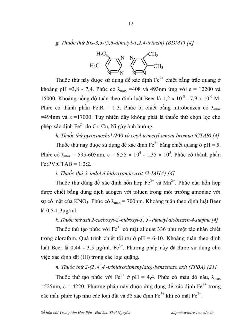 image for page NGHIÊN CỨU CHIẾT TRẮC QUANG SỰ TẠO PHỨC ĐA LIGAN TRONG HỆ 1 2 PYRIDYLAZO 2 NAPHTOL PAN 2 Fe III SCN VÀ ỨNG DỤNG PHÂN TÍCH