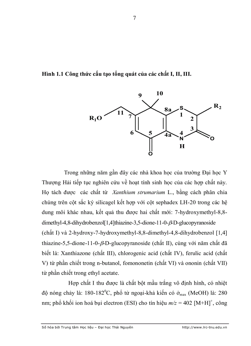 image for page Nghiên cứu hóa học các hợp chất có hoạt tính sinh học trong quả ké đầu ngựa xanthium strumarium l