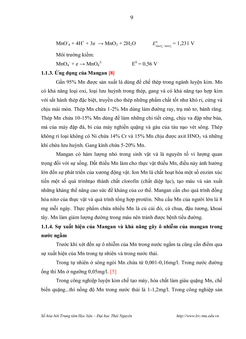 image for page Nghiên cứu sự tạo phức màu của một số kim loại nặng với thuốc thử hữu cơ bằng phương pháp trắc quang và ứng dụng phân tích đánh giá môi trường