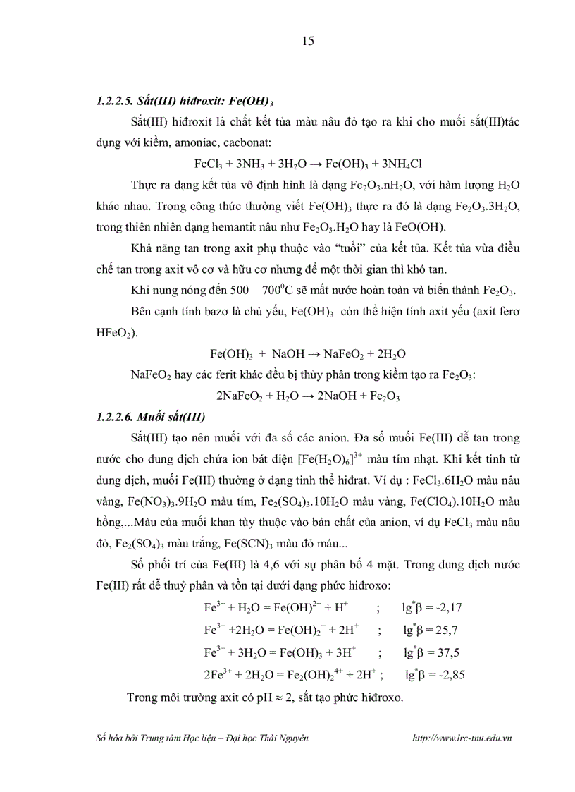 image for page Nghiên cứu sự tạo phức màu của một số kim loại nặng với thuốc thử hữu cơ bằng phương pháp trắc quang và ứng dụng phân tích đánh giá môi trường