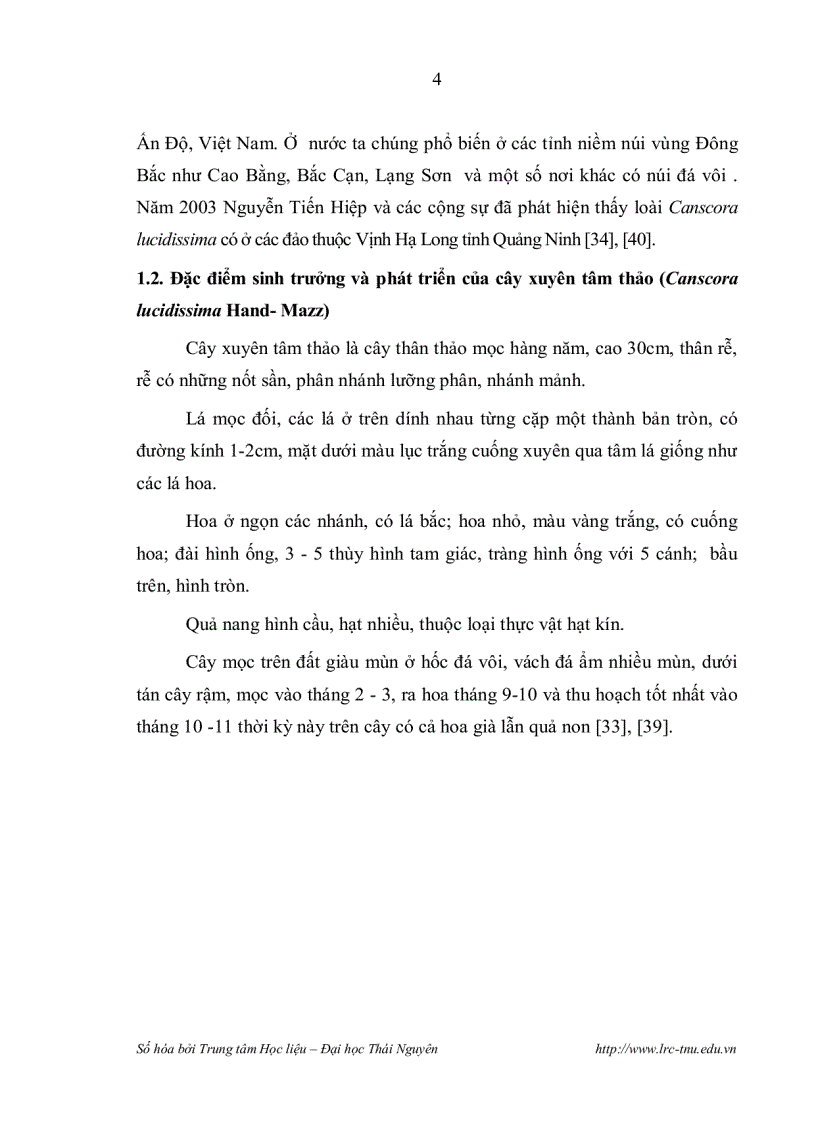 image for page Nghiên cứu thành phần hoá học cây xuyên tâm thảo canscora lucidissima họ long đởm gentianaceae ở cao bằng