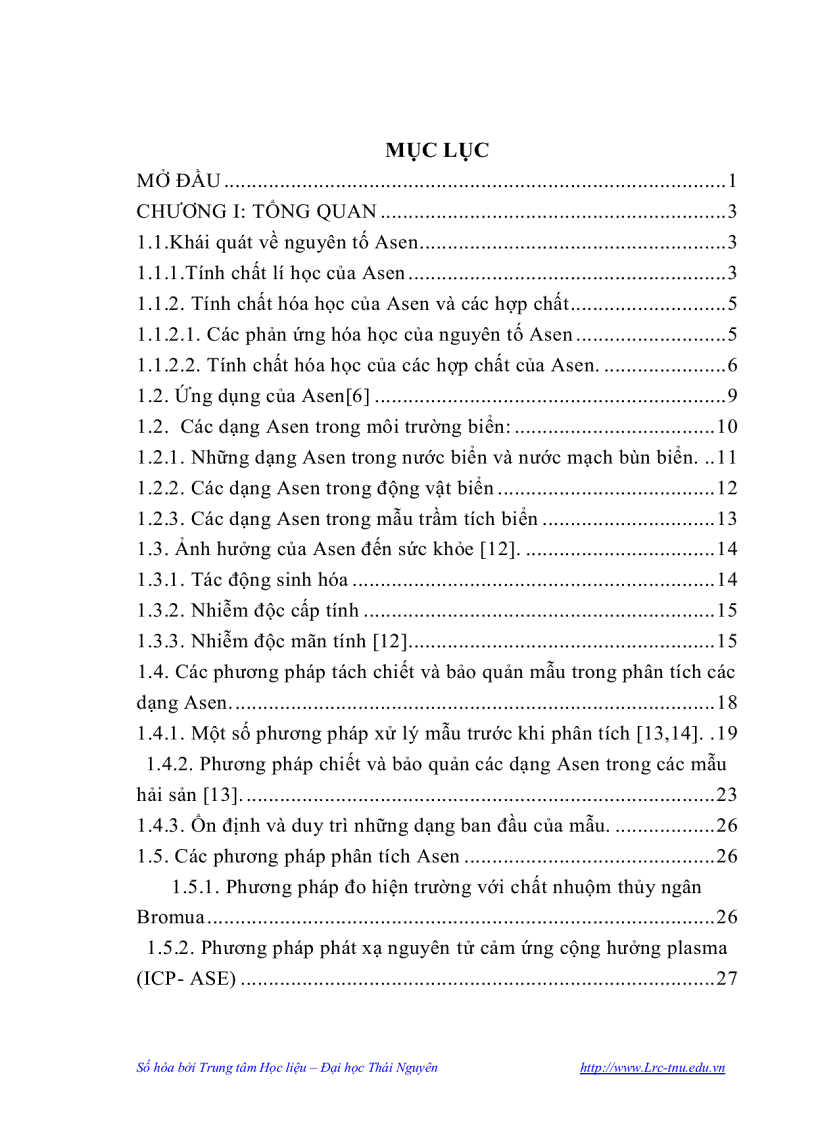 image for page Nghiên cứu xác định tổng số và tổng dạng asen trong một số hải sản bằng phương pháp trắc quang