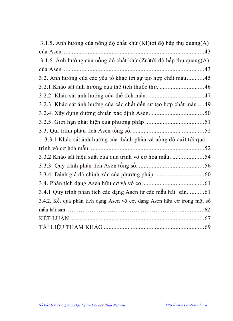 image for page Nghiên cứu xác định tổng số và tổng dạng asen trong một số hải sản bằng phương pháp trắc quang