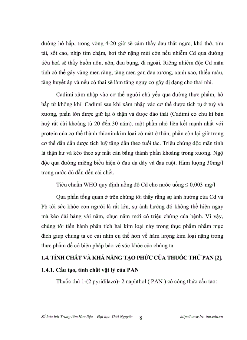 image for page Nghiên cứu xác định hàm lượng một số ion kim loại nặng trong thực phẩm bằng phương pháp chiết trắc quang