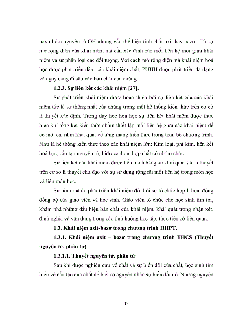 image for page Sưu tầm xây dựng và sử dụng hệ thống bài tập hóa học để hình thành và phát triển khái niệm axit bazơ trong chương trình hóa học vô cơ trung học ph