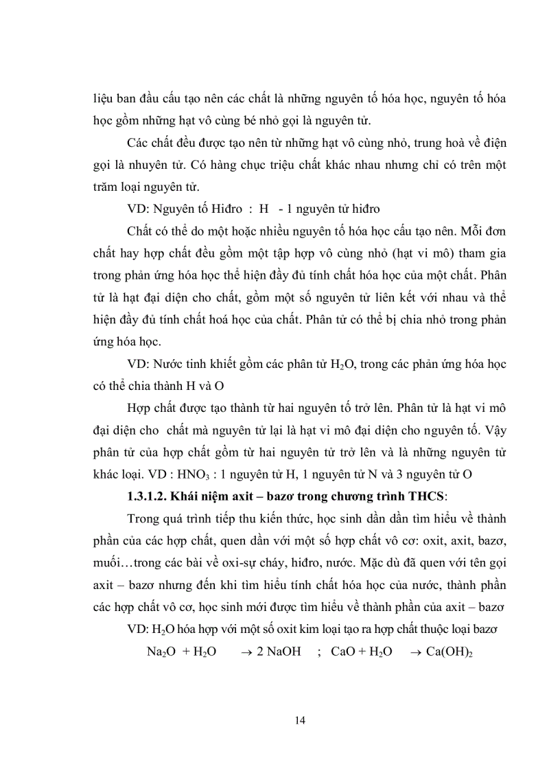 image for page Sưu tầm xây dựng và sử dụng hệ thống bài tập hóa học để hình thành và phát triển khái niệm axit bazơ trong chương trình hóa học vô cơ trung học ph
