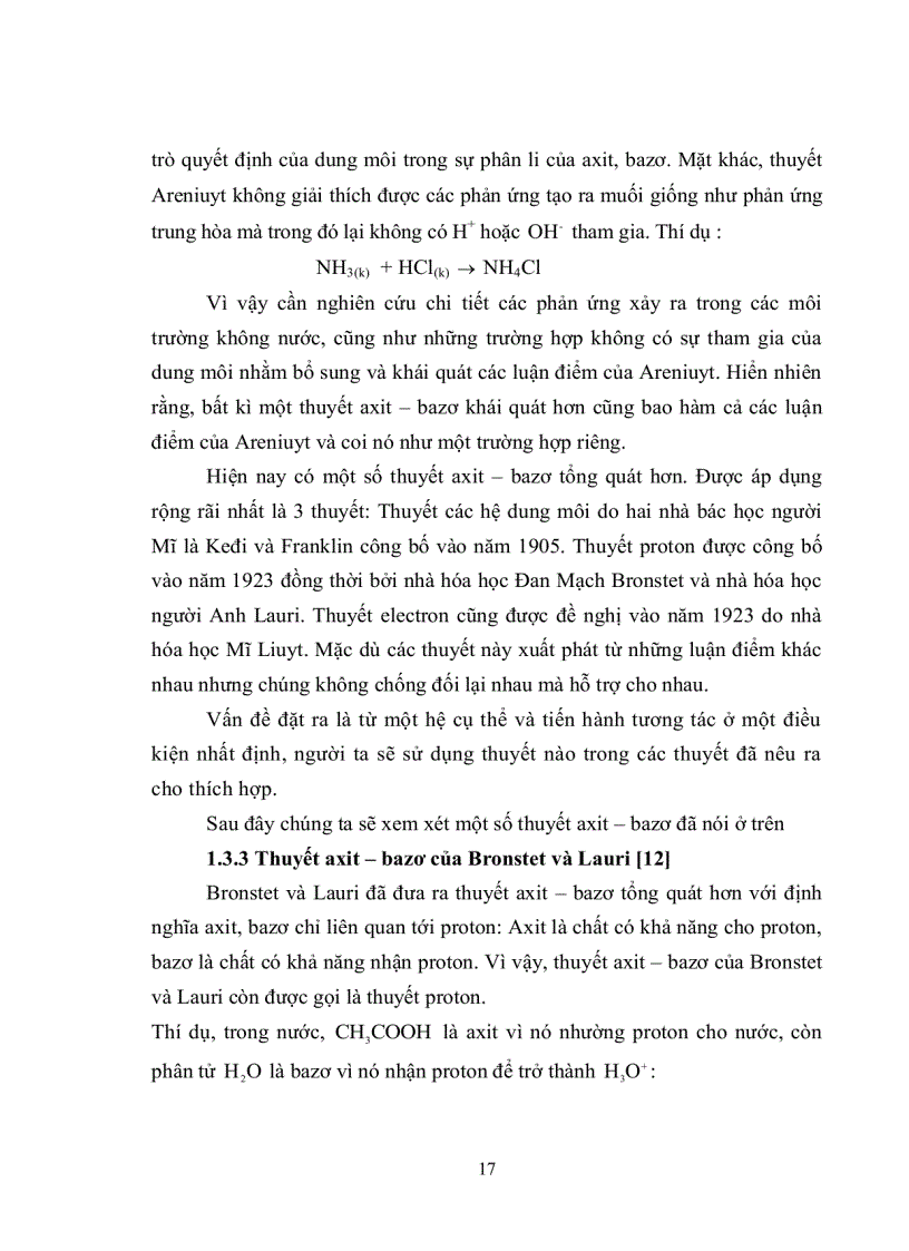 image for page Sưu tầm xây dựng và sử dụng hệ thống bài tập hóa học để hình thành và phát triển khái niệm axit bazơ trong chương trình hóa học vô cơ trung học ph