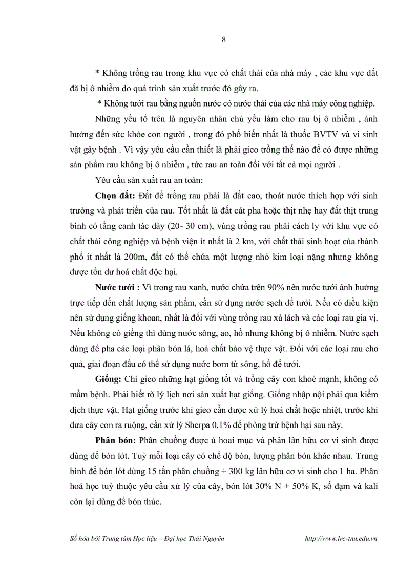 image for page Xác định hàm lượng cadimi và chì trong một số loại rau xanh tại huyện đại từ tỉnh thái nguyên bằng phương pháp phổ hấp thụ nguyên tử ngọn lửa f aas