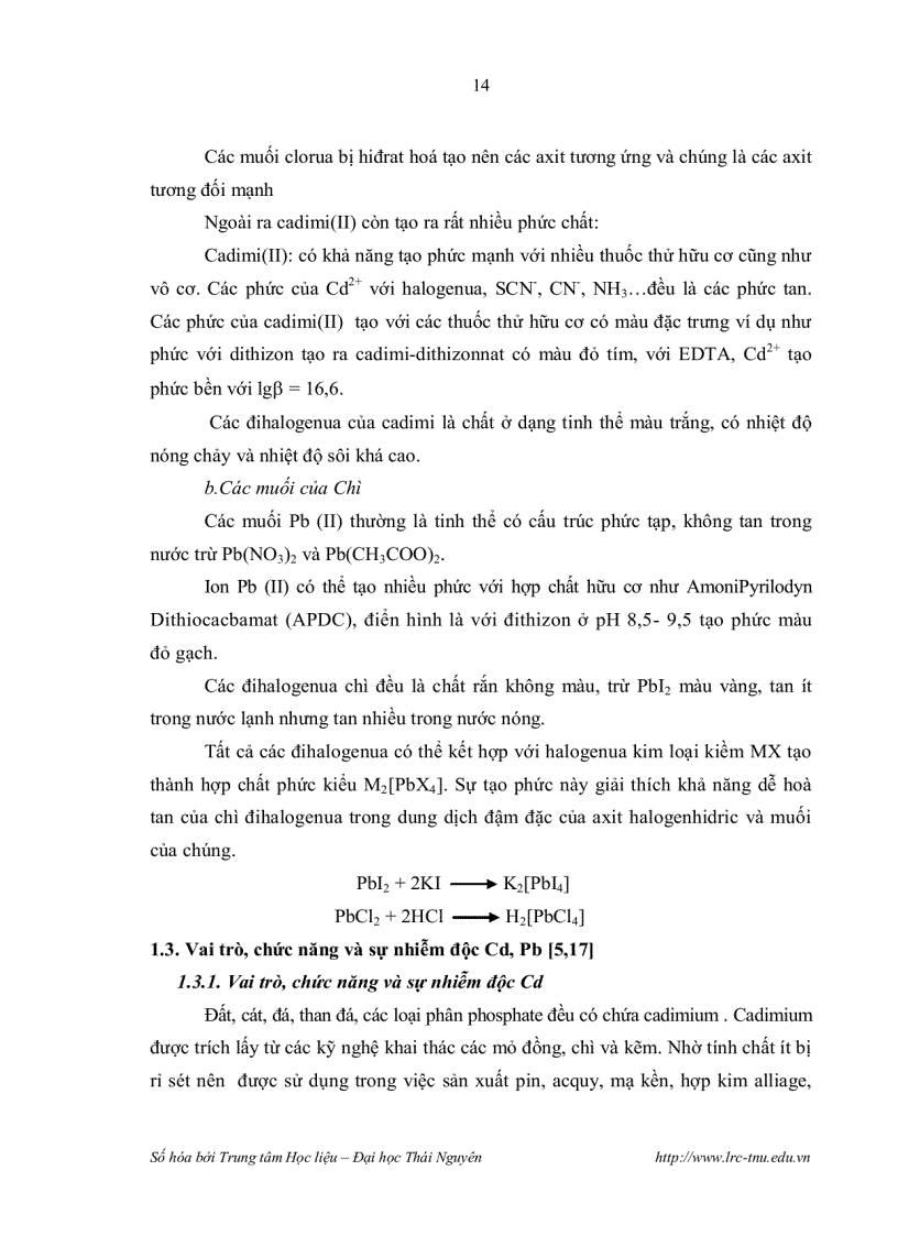 image for page Xác định hàm lượng cadimi và chì trong một số loại rau xanh tại huyện đại từ tỉnh thái nguyên bằng phương pháp phổ hấp thụ nguyên tử ngọn lửa f aas