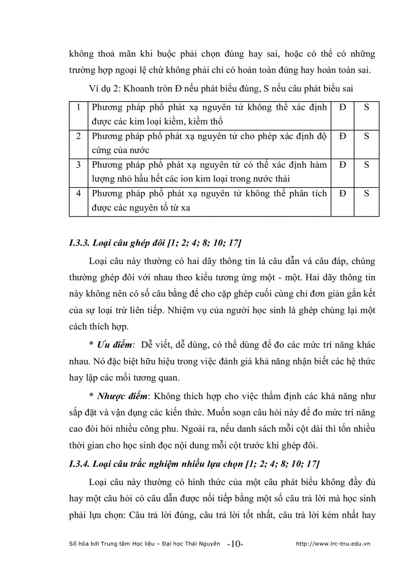 image for page Xây dựng hệ thống câu hỏi trắc nghiệm khách quan để kiểm tra đánh giá kiến thức học phần các phương pháp phân tích hoá lý trong hoá phân tích đối với