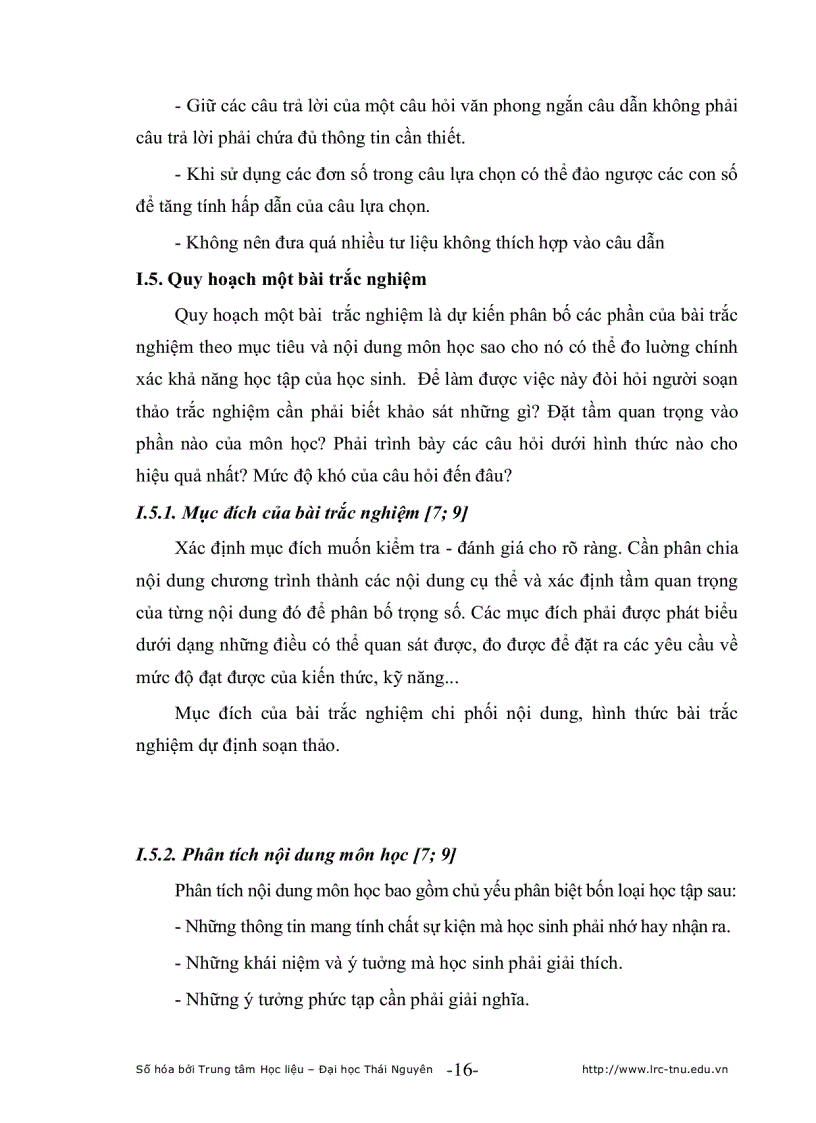 image for page Xây dựng hệ thống câu hỏi trắc nghiệm khách quan để kiểm tra đánh giá kiến thức học phần các phương pháp phân tích hoá lý trong hoá phân tích đối với