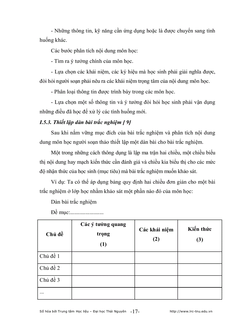 image for page Xây dựng hệ thống câu hỏi trắc nghiệm khách quan để kiểm tra đánh giá kiến thức học phần các phương pháp phân tích hoá lý trong hoá phân tích đối với