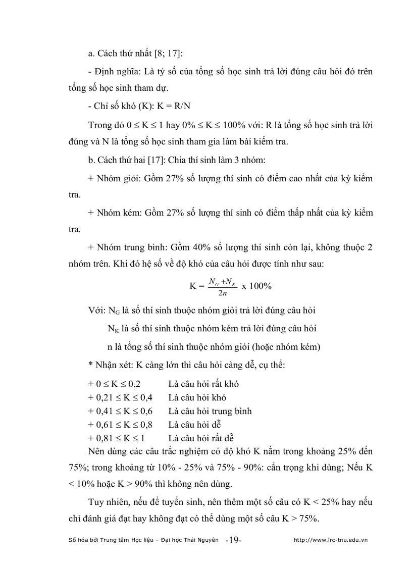 image for page Xây dựng hệ thống câu hỏi trắc nghiệm khách quan để kiểm tra đánh giá kiến thức học phần các phương pháp phân tích hoá lý trong hoá phân tích đối với