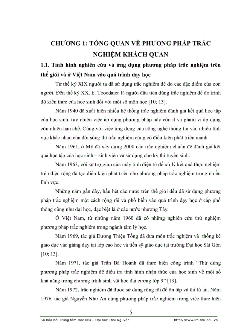 image for page Xây dựng hệ thống câu hỏi trắc nghiệm khách quan dùng để kiểm tra đánh giá kiến thức chương axit bazơ trong hóa phân tích