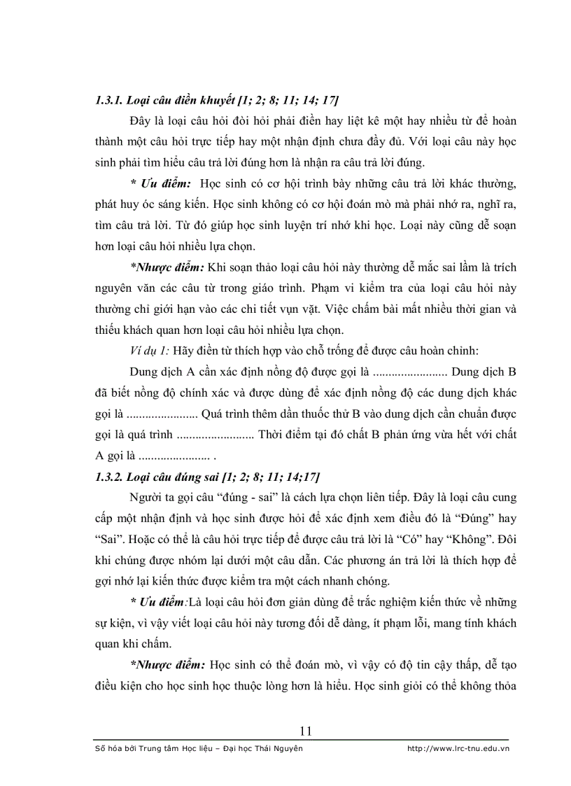 image for page Xây dựng hệ thống câu hỏi trắc nghiệm khách quan dùng để kiểm tra đánh giá kiến thức chương axit bazơ trong hóa phân tích