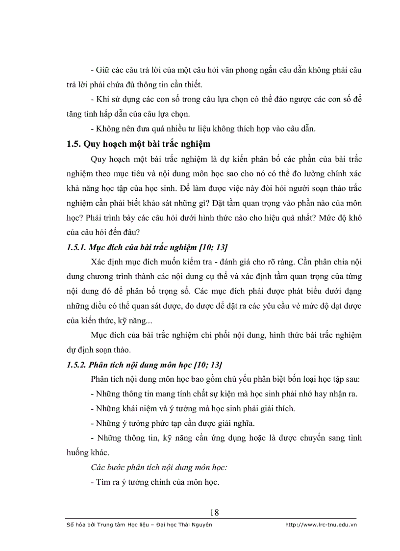 image for page Xây dựng hệ thống câu hỏi trắc nghiệm khách quan dùng để kiểm tra đánh giá kiến thức chương axit bazơ trong hóa phân tích