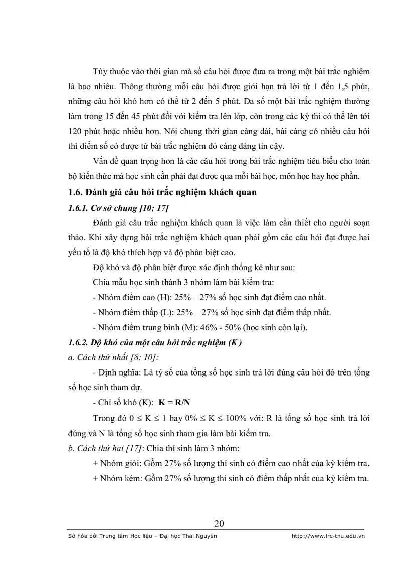 image for page Xây dựng hệ thống câu hỏi trắc nghiệm khách quan dùng để kiểm tra đánh giá kiến thức chương axit bazơ trong hóa phân tích