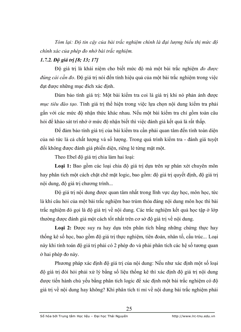 image for page Xây dựng hệ thống câu hỏi trắc nghiệm khách quan dùng để kiểm tra đánh giá kiến thức chương axit bazơ trong hóa phân tích