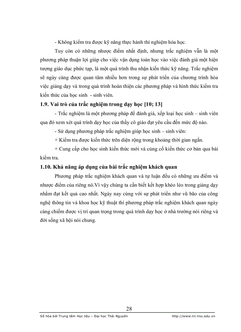 image for page Xây dựng hệ thống câu hỏi trắc nghiệm khách quan dùng để kiểm tra đánh giá kiến thức chương axit bazơ trong hóa phân tích