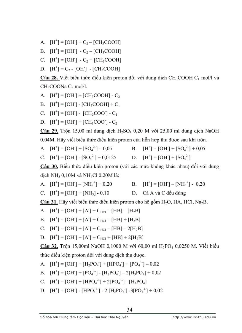 image for page Xây dựng hệ thống câu hỏi trắc nghiệm khách quan dùng để kiểm tra đánh giá kiến thức chương axit bazơ trong hóa phân tích