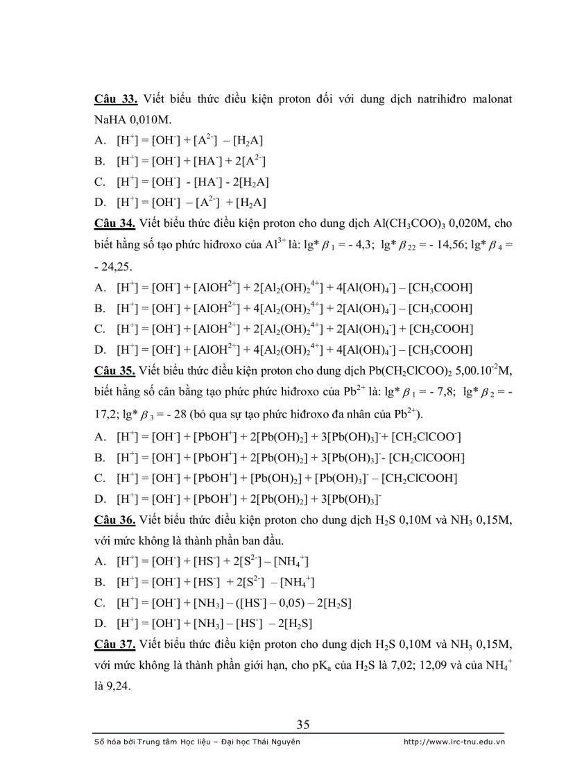 image for page Xây dựng hệ thống câu hỏi trắc nghiệm khách quan dùng để kiểm tra đánh giá kiến thức chương axit bazơ trong hóa phân tích