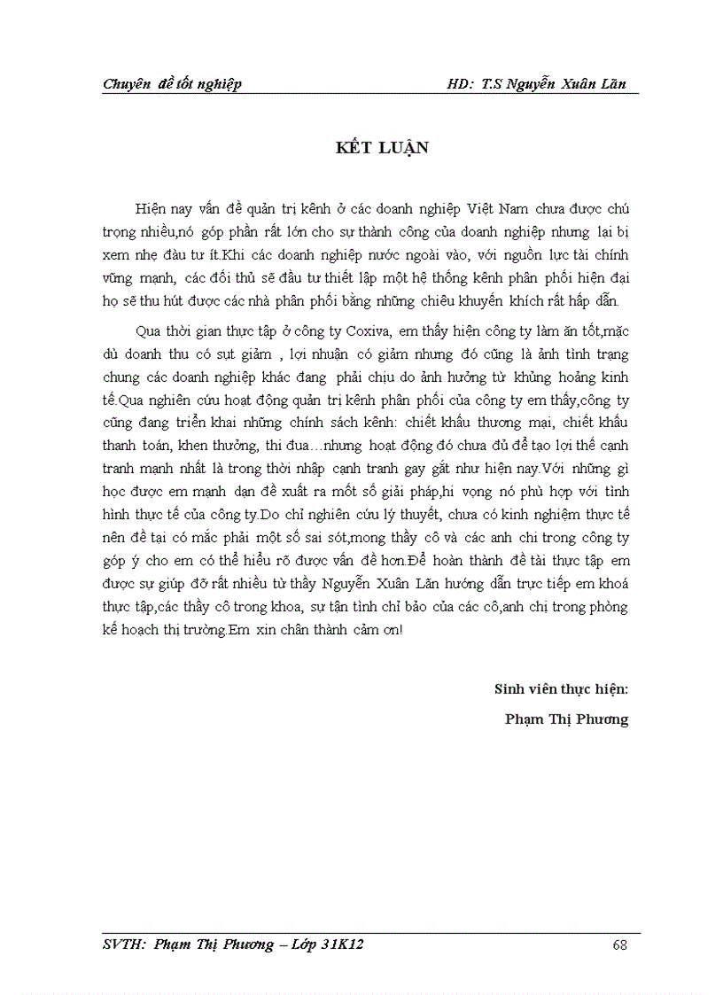 image for page Quản trị kênh phân phối tại công ty Coxiva Đà Nẵng