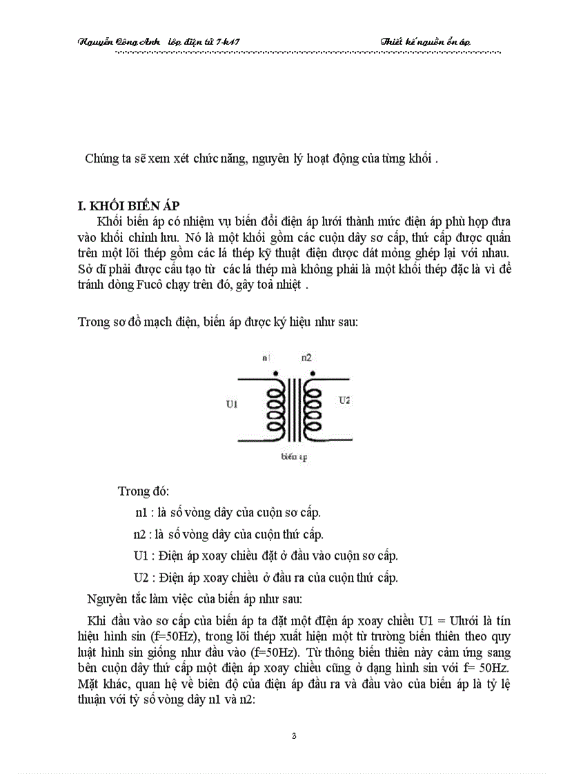 image for page Thiết kế nguồn ổn áp