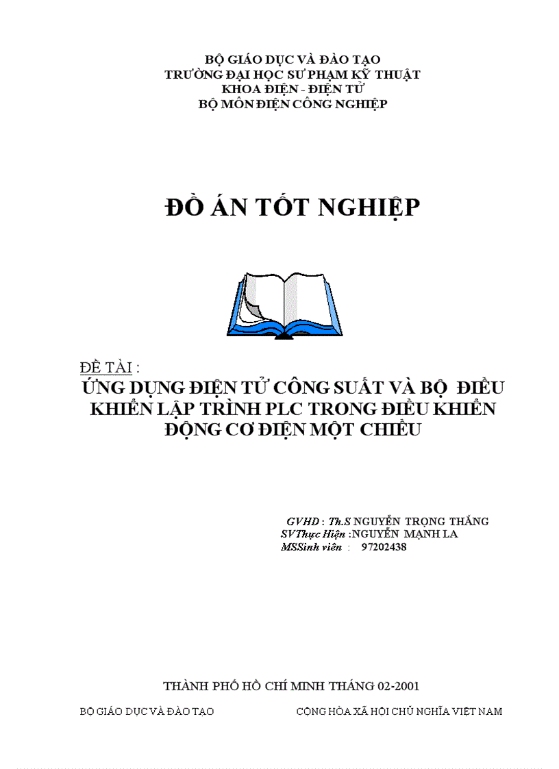image for page Ứng dụng điện tử công suất và bộ điều khiển lập trình plc trong điều khiển động cơ điện một chiều