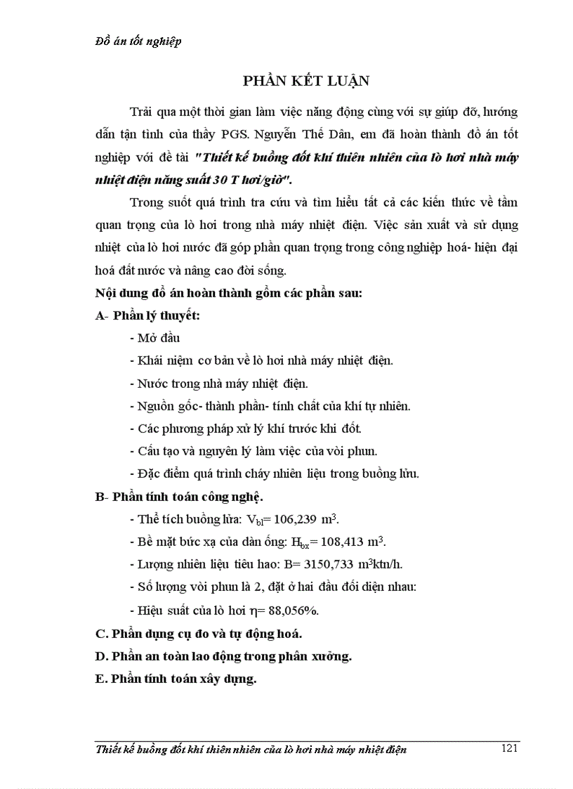 image for page Thiết kế buồng đốt khí thiên nhiên của lò hơi nhà máy nhiệt điện năng suất 30 T hơigiờ